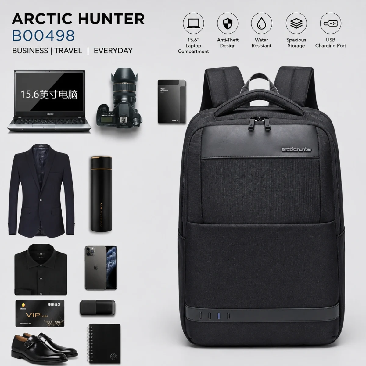 Arctic Hunter B00498 Business Travel Backpack 15.6-Inch in Bangladesh