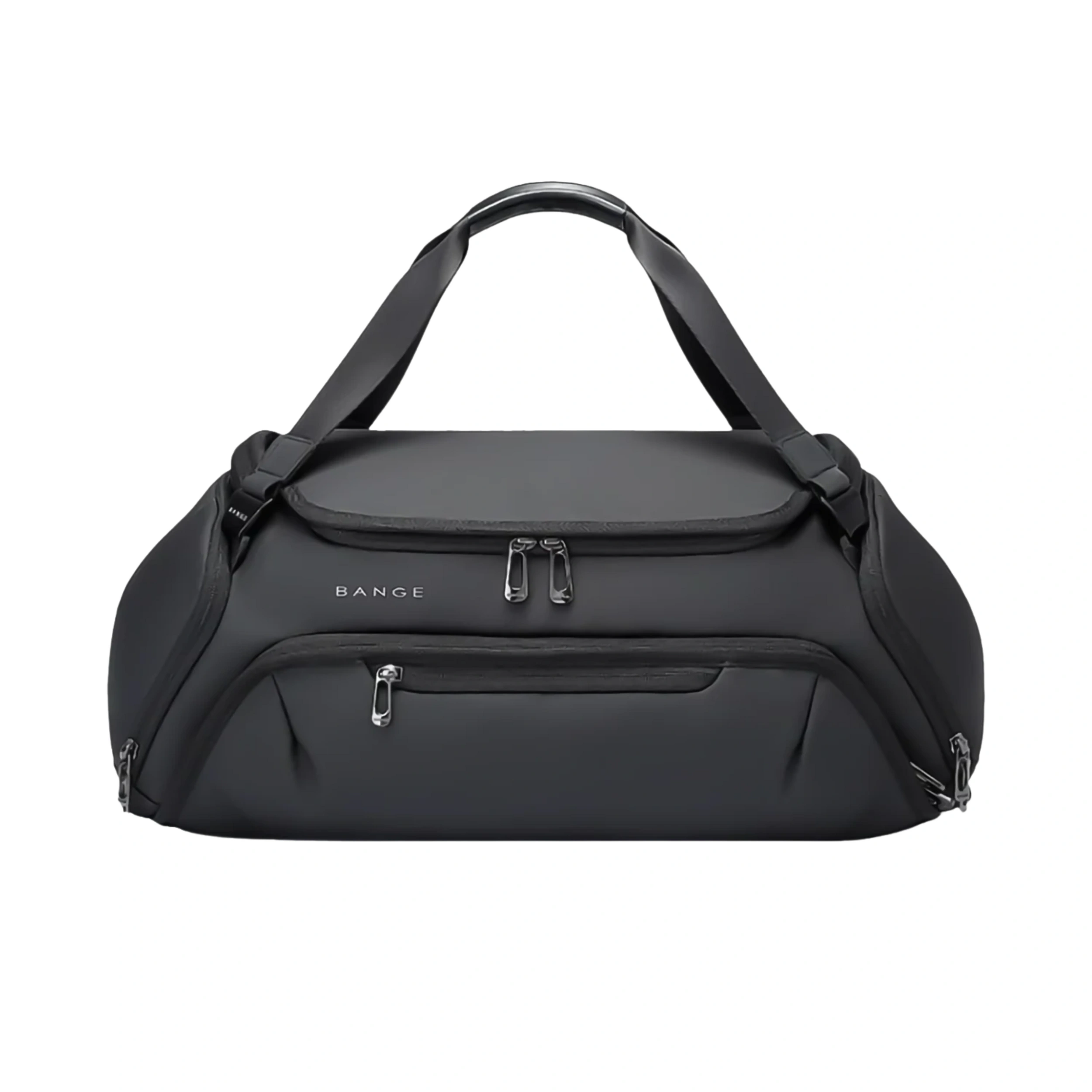 Bange BG-7561 black travel bag with wet and dry separation, 15.6-inch laptop compartment, unisex gym and fitness bag