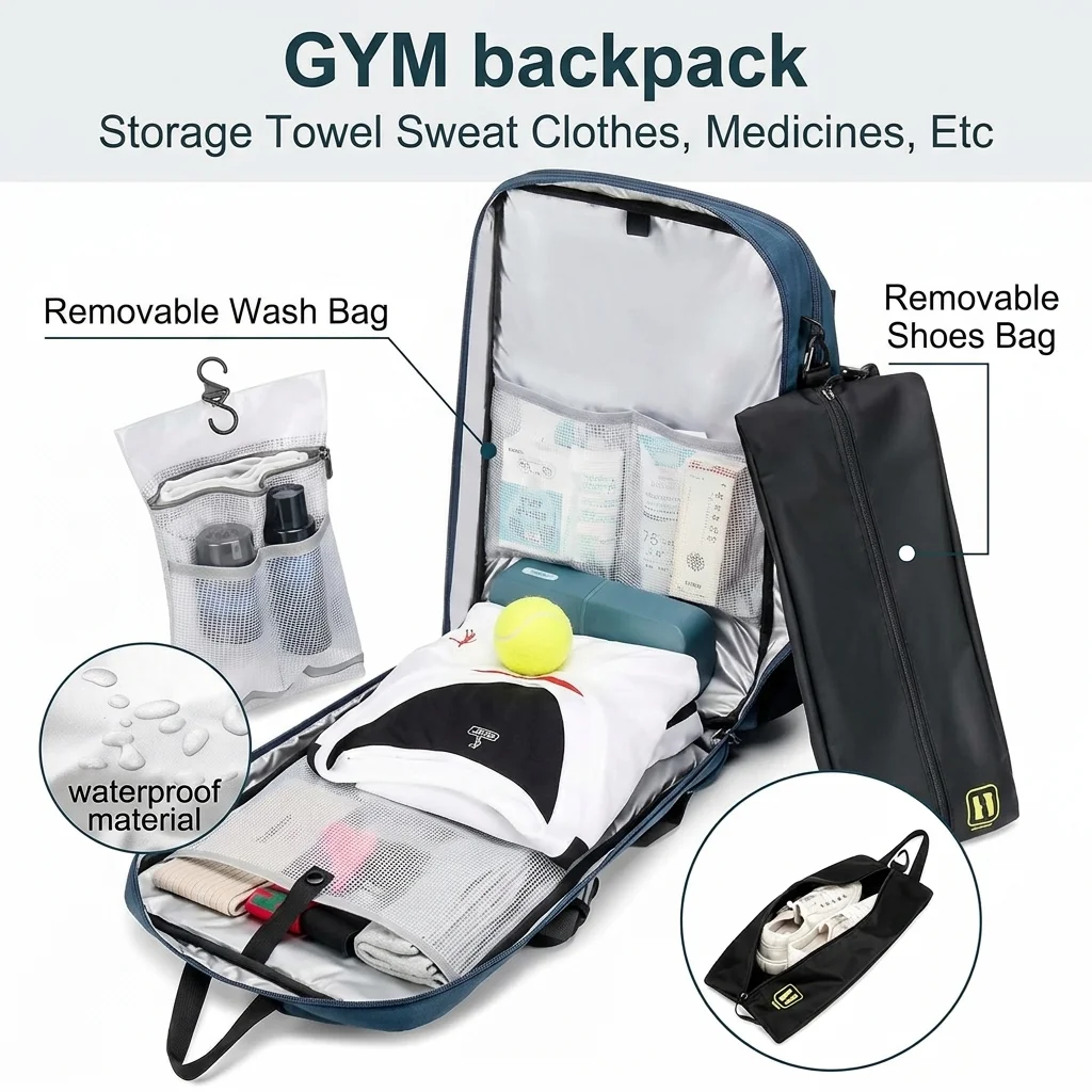 Arctic Hunter B00391 Sports Travel Laptop Backpack: Detail 2