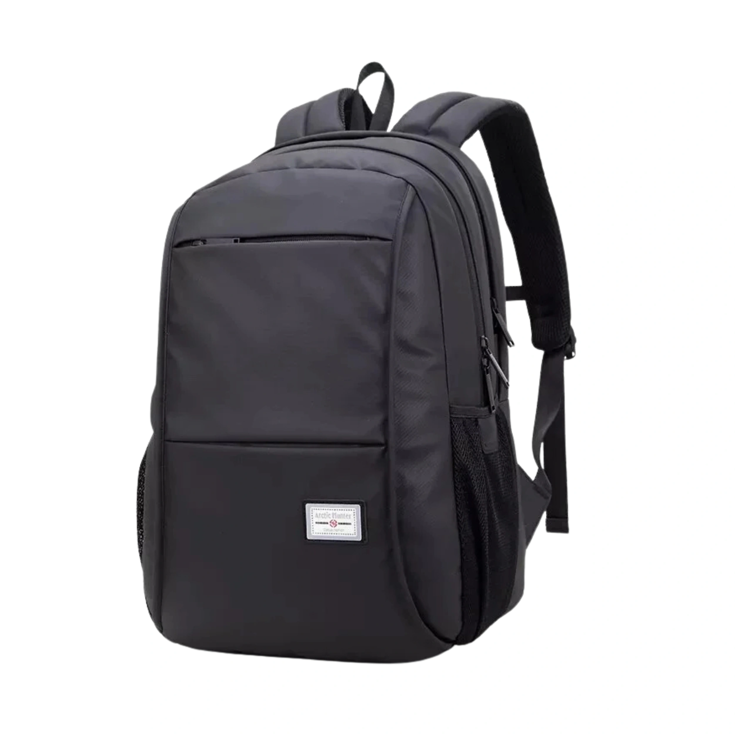 Arctic Hunter 20005 black laptop backpack with 17-inch capacity and USB charging port, waterproof and durable, perfect for work, travel, and school in Bangladesh