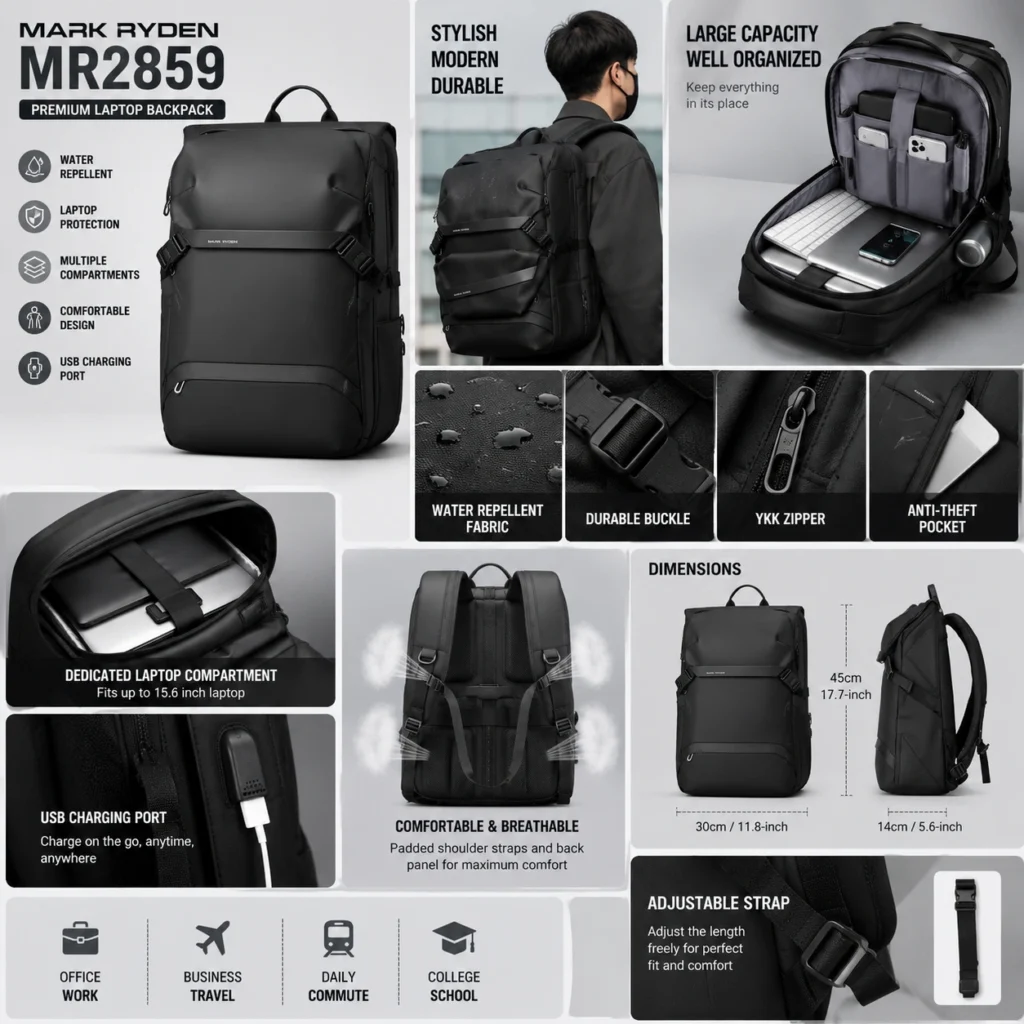 Best Mark Ryden MR2859 multifunctional Waterproof Backpack in Bangladesh