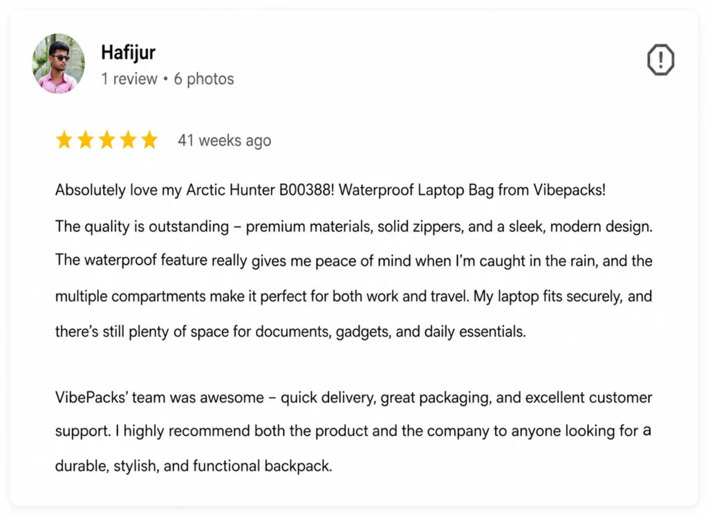 Review-Vibepacks Backpack in Bangladesh Online Bag Shop Dhaka