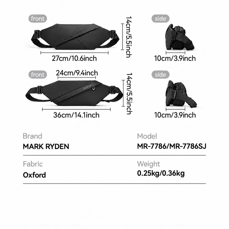Mark Ryden MR-7786 Stylish Casual Men Chest: Detail 6
